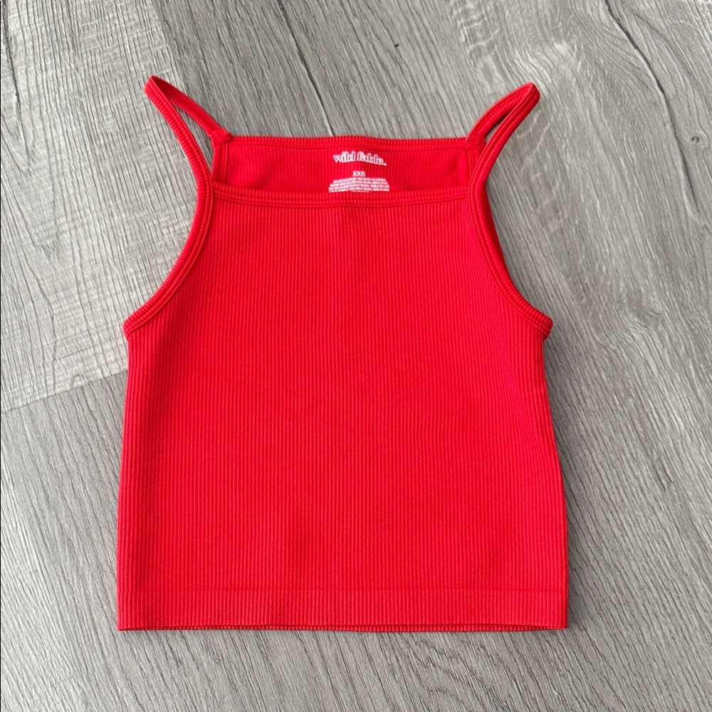 Wild Fable Scarlet Ribbed Top